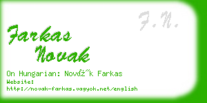 farkas novak business card